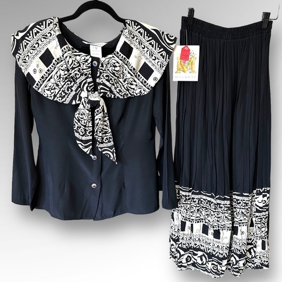 Melrose Coordinated Fashion Tops - Melrose Coordinated Fashion Blouse and Skirt combination Sz 5 Blouse Sz 7 Skirt